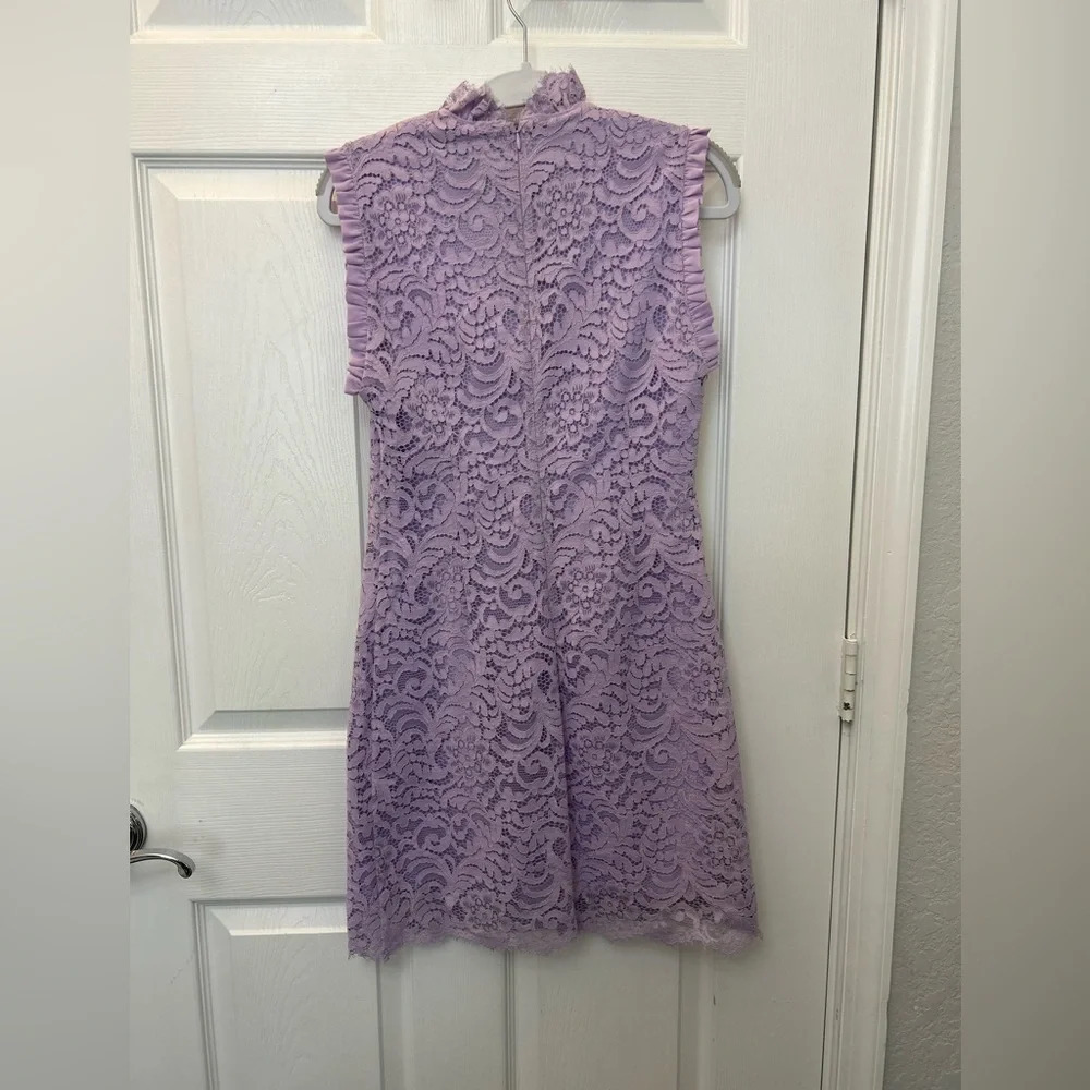 ! Sandro Lilac Purple Lace Dress Size S - Picture 5 of 8